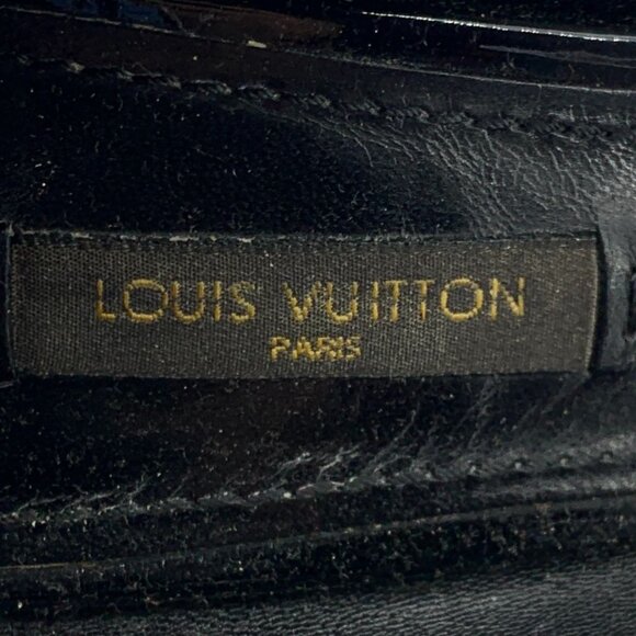 Louis Vuitton Black Leather Patchwork Pointed Toe Thin Heel Shoes Size 35.5 With - Picture 7 of 8